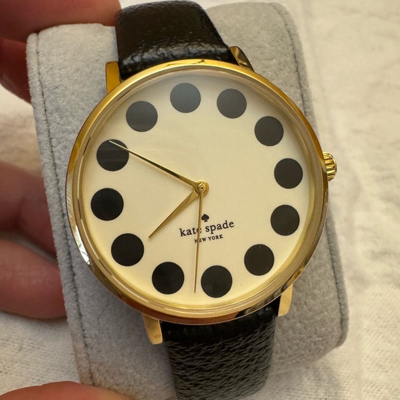 Kate Spade Black Leather Strap Watch - Picture 1 of 8